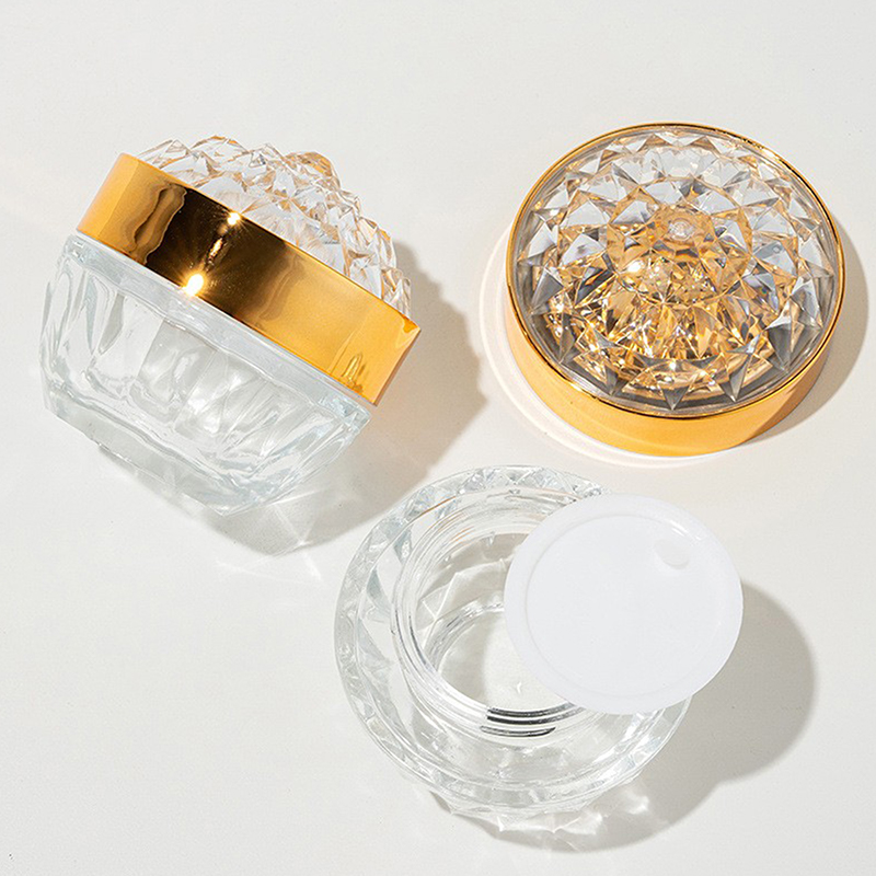 Luxury Skincare Bottles - Luxury Diamond 50g Glass Face Cream