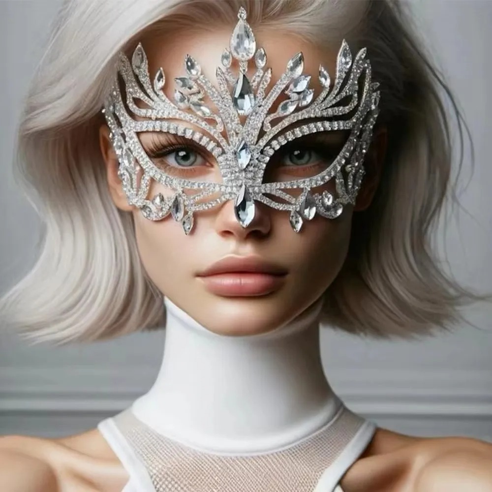 Luxury Skincare Accessories - New fashion luxury shiny rhinestone mask