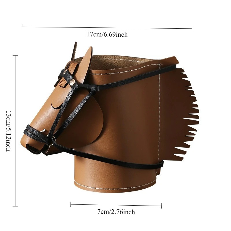 Luxury Skincare Accessories - Luxury Leather Horse-head Storage Box –