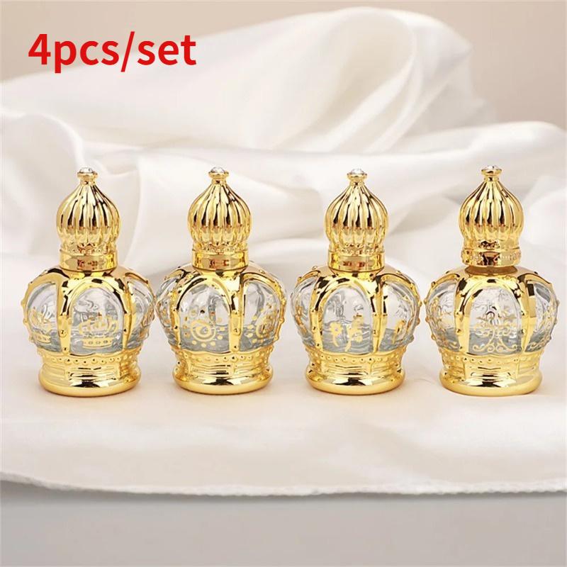 Luxury Skincare Bottles - 4pcs/set Luxury Golden Essential Oil Roller