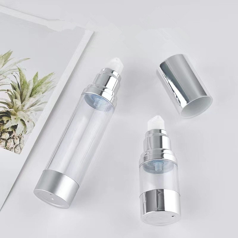 Bright/Matte Silver Vacuum Bot - đánh giá và giá Luxury Skincare Bottles