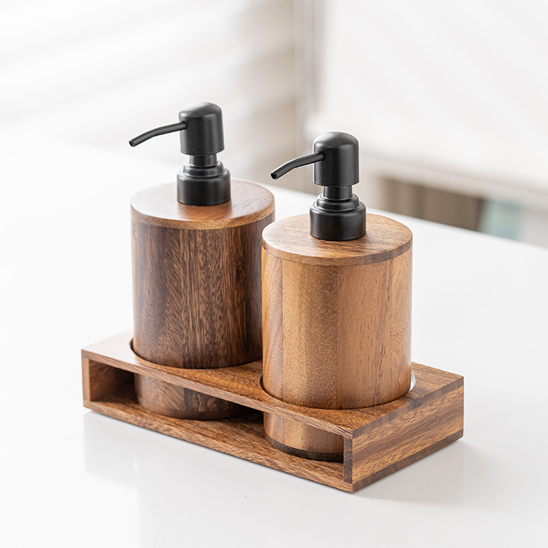 Walnut wood press-type portion - đánh giá và giá Luxury Skincare Bottles