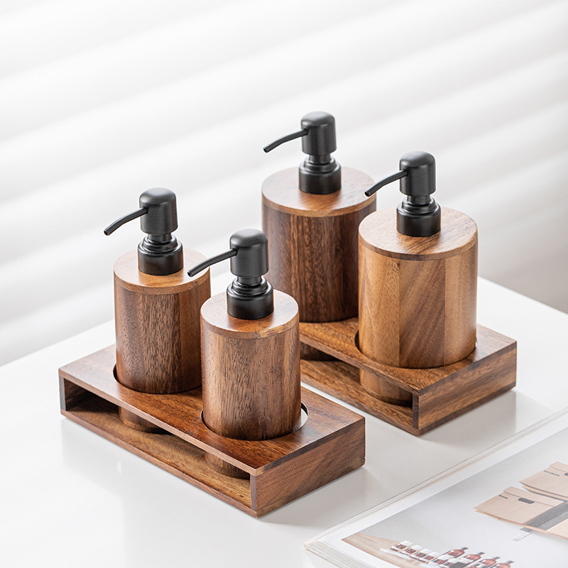 Walnut wood press-type portion - đánh giá và giá Luxury Skincare Bottles